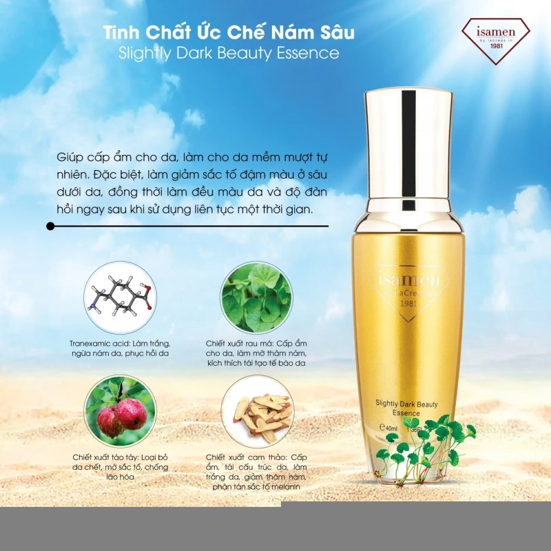 Tinh chất hỗ trợ ức chế nám mảng Isamen Eijun Beauty Essence